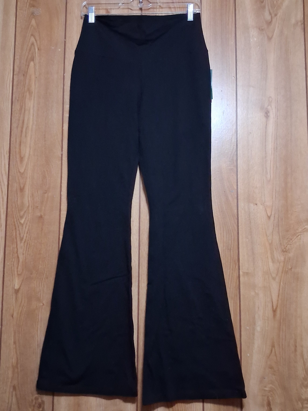 New Black Flare Leg Yoga Pants Lg Versatile Bohemian Hippie Cozycore